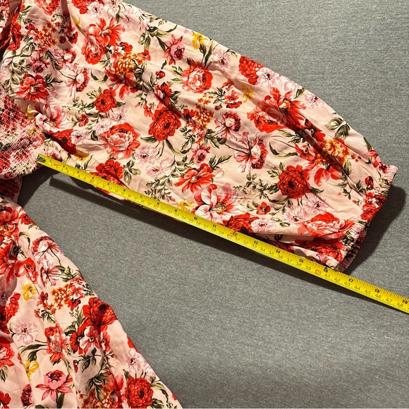 Old Navy Red and Pink Sundress with Bishop Sleeves - Picture 15 of 16